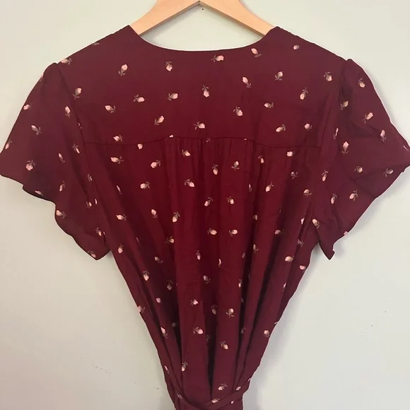 NWT Christy Dawn The Autumn wrap dress in red floral - Picture 5 of 8